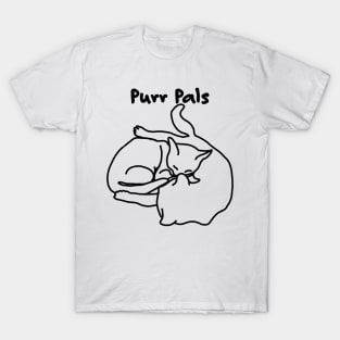 Purr Pals- Simple Cat Doodle T-Shirt